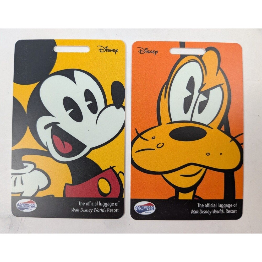 Disney American Tourister Mickey Mouse & Pluto Luggage Tags